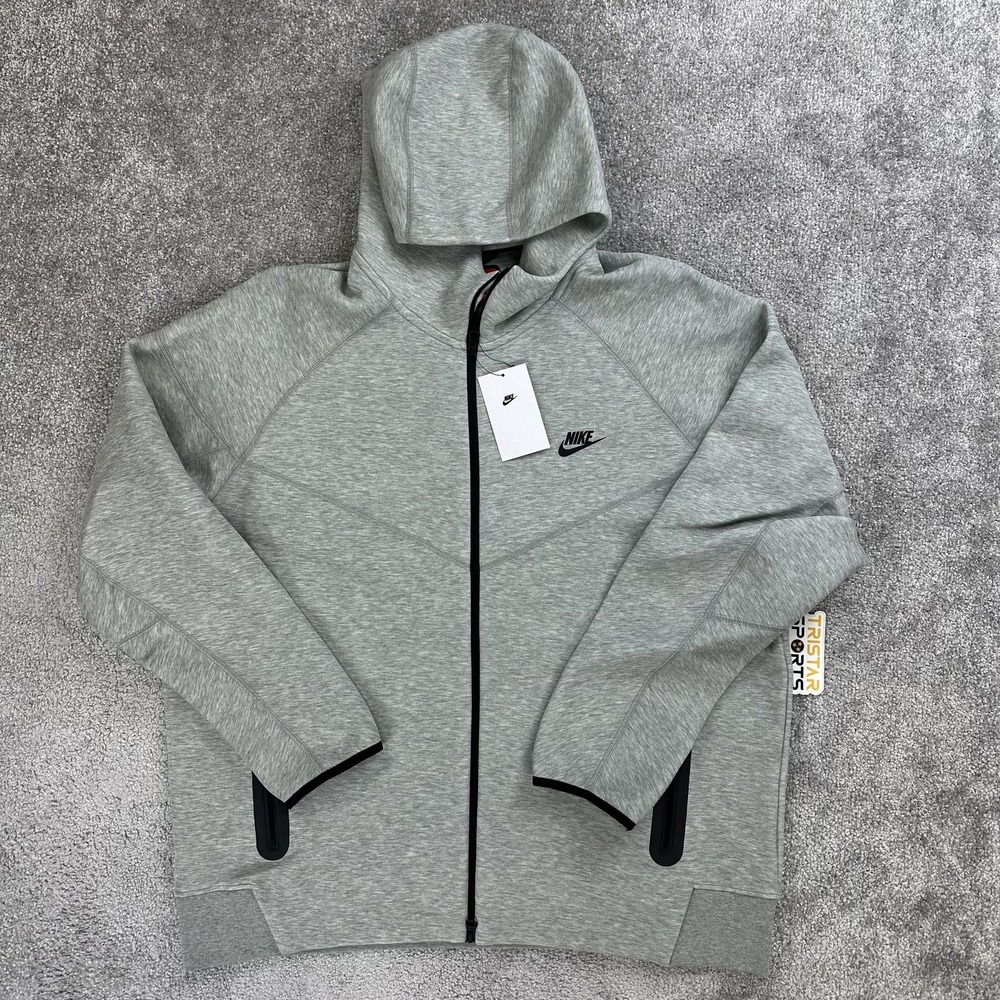 Nike Tech Fleece Windrunner Hoodie Mens 2XL Gray Full Zip Sweatshirt Jacket